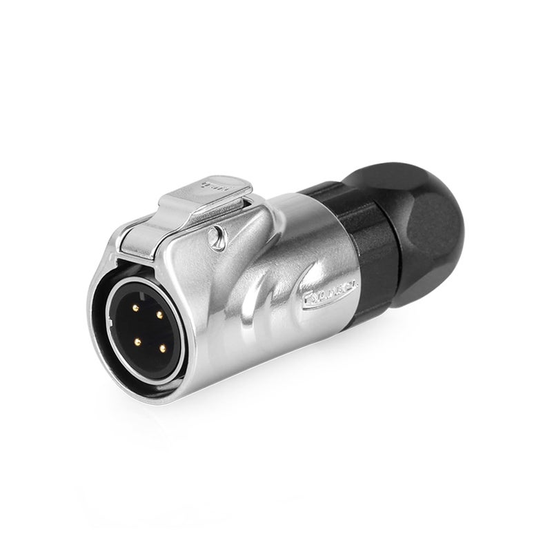 CNLINKO LP12 4-Pin Metal Shell Waterproof Circular Connector M12 Quick-Connect Flange Panel for Industrial Applications and Outdoor Use (4-Pin) - Image 2